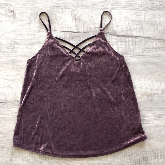 American Eagle Outfitters Tops - Purple Velvet American Eagle Tank Top